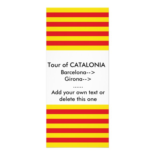 Panfleto Rack Card com bandeira da Catalunha (Frente)