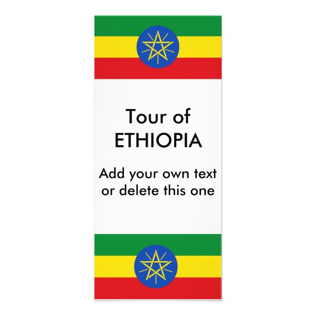 Panfleto Rack Card com bandeira da Etiópia (Frente)
