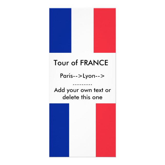 Panfleto Rack Card com bandeira da França (Frente)
