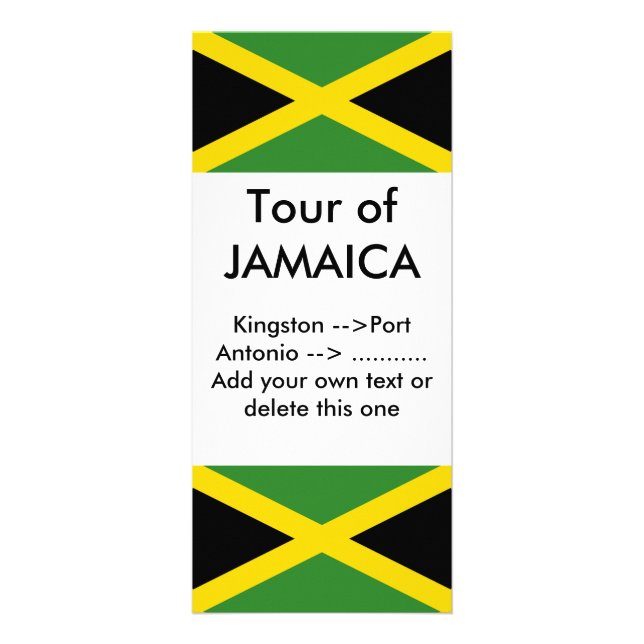 Panfleto Rack Card com bandeira da Jamaica (Frente)