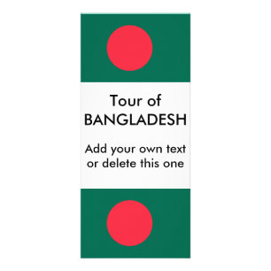 Panfleto Rack Card com bandeira de Bangladesh
