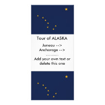 Rack Card com Flag do Alaska, EUA