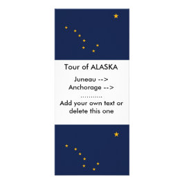Panfleto Rack Card com Flag do Alaska, EUA