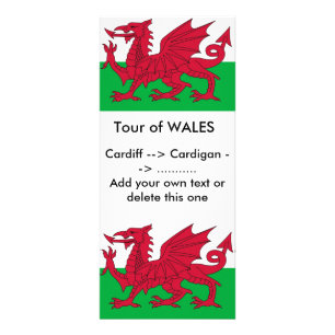 Panfleto Rack Card com Flag of Wales