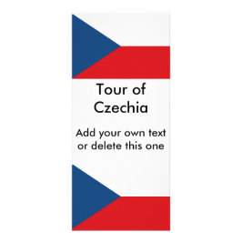 Panfleto Rack Card com pavilhão da Checoslovia