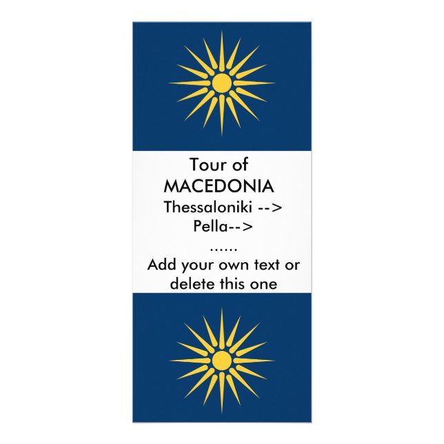 Panfleto Rack Card with Flag of Macedonia (Frente)