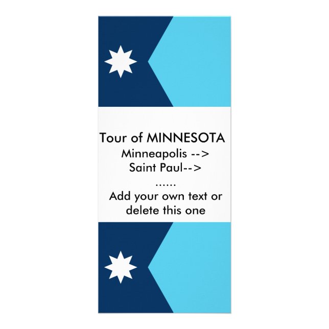 Panfleto Rack Card with Flag of Minnesota (Frente)