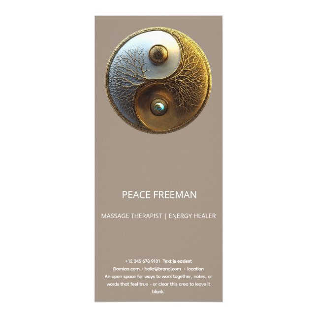 Panfleto Raiz da Harmonia | Design Yin Yang (Verso)