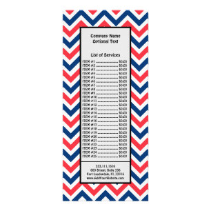 Panfleto Red Blue White Zig Lines Geométrica Baseball