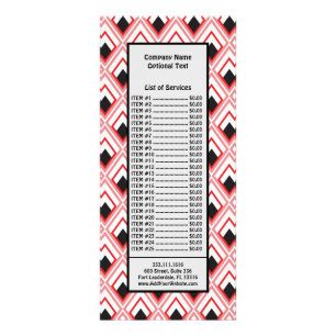 Panfleto Red Pink Rhombuses Pretty Geometric Shapes
