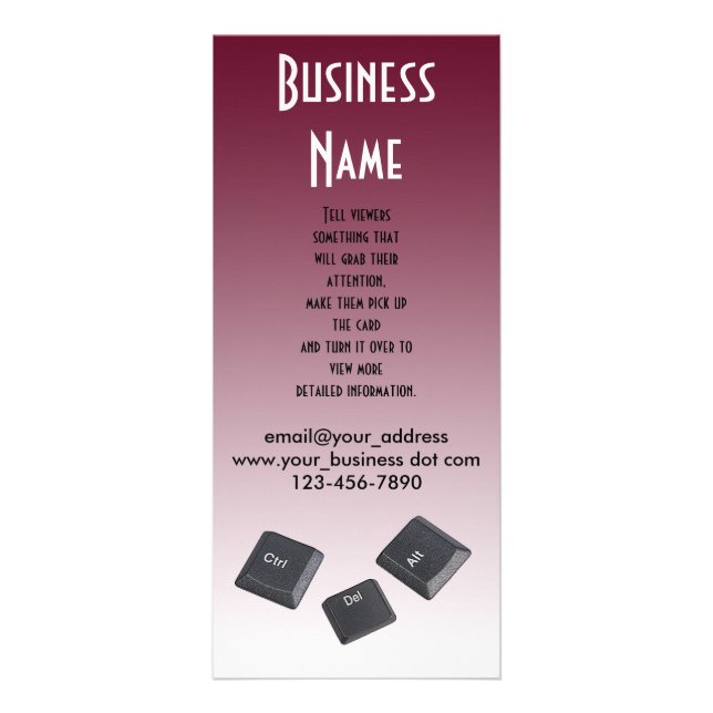 Panfleto Reinicializar Modelo de Foto de Chaves do Computad (Frente)