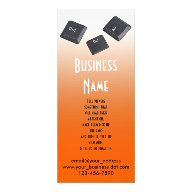 Panfleto Reinicialize as teclas do computador (Frente)