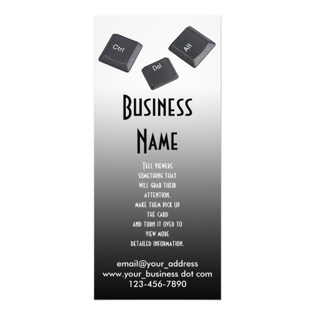 Panfleto Reinicialize as teclas do computador (Frente)