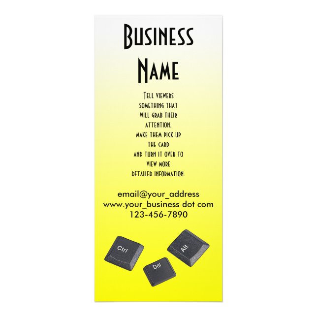 Panfleto Reinicialize as teclas do computador (Frente)