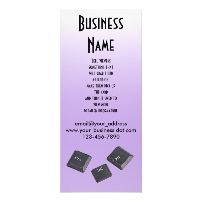 Panfleto Reinicialize as teclas do computador (Frente)