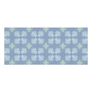 Panfleto Repetição abstrata floral azul pastel