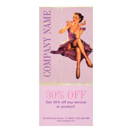 Panfleto retro afixar Cabelo Menina Composta Artista Cosmet