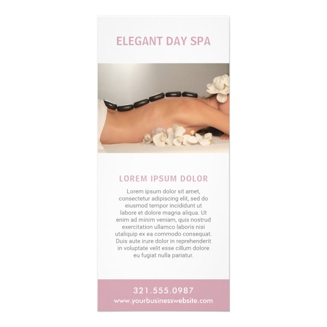 Panfleto Rosa empoeirado simples elegante Spa (Frente)