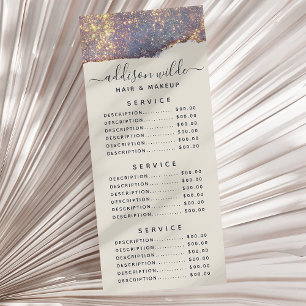 Panfleto Roxo Dourado Iridescente Glam Glitter