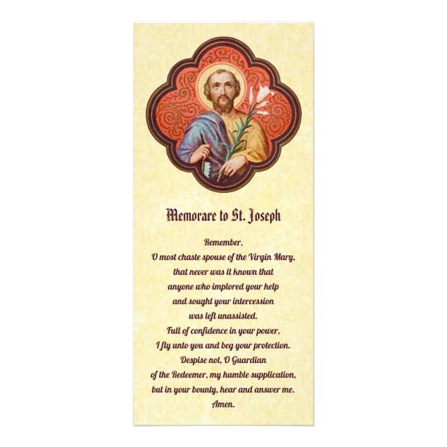 Panfleto Rua. Joseph Rack Card com memorandos e Litany (Frente)