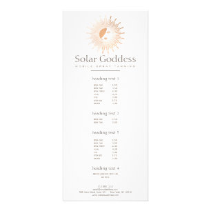 Panfleto Salão de beleza Tanning do pulverizador Dourado