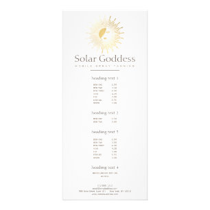 Panfleto Salão de beleza Tanning do pulverizador Dourado d