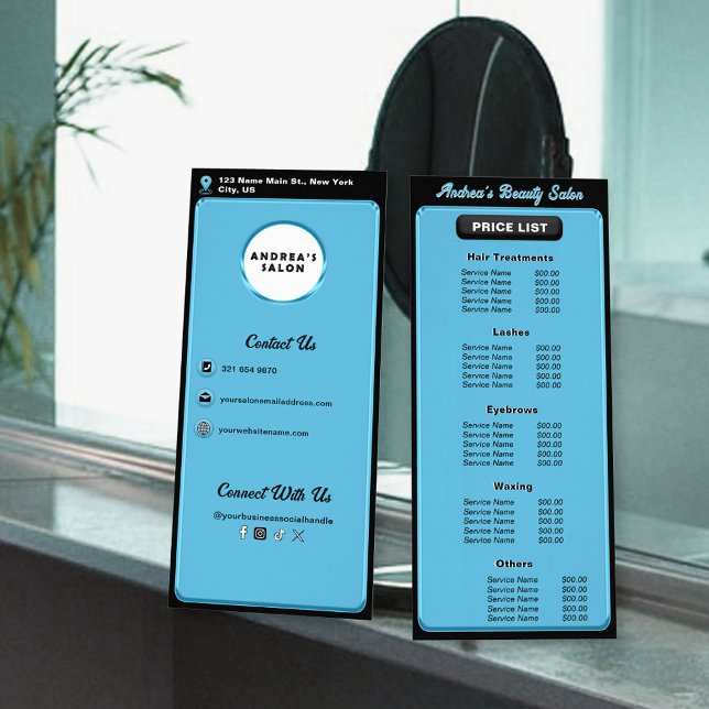 Panfleto Salão Profissional Adicionar Logotipo Serviços Fof (Criador carregado)