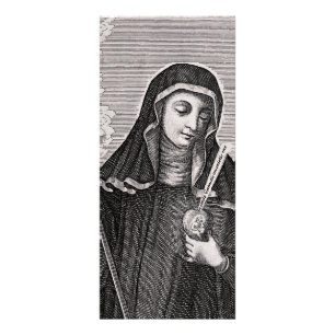 Panfleto Santo Gertrude mística alemã beneditina Excelente
