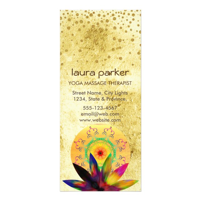 Panfleto Saúde holística cura da aguarela da flor de Lotus (Frente)