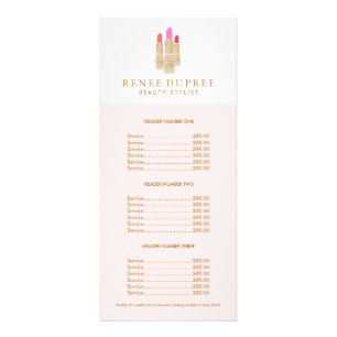 Panfleto Sequin Lipstick Logo Makeup Artist Pink Price List