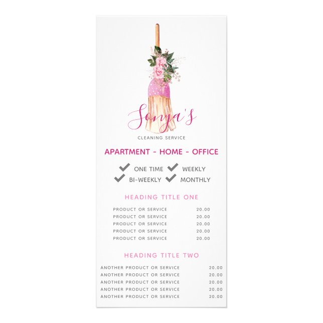 Panfleto Serviço de Limpeza Broom de Promocionais Comerciai (Frente)