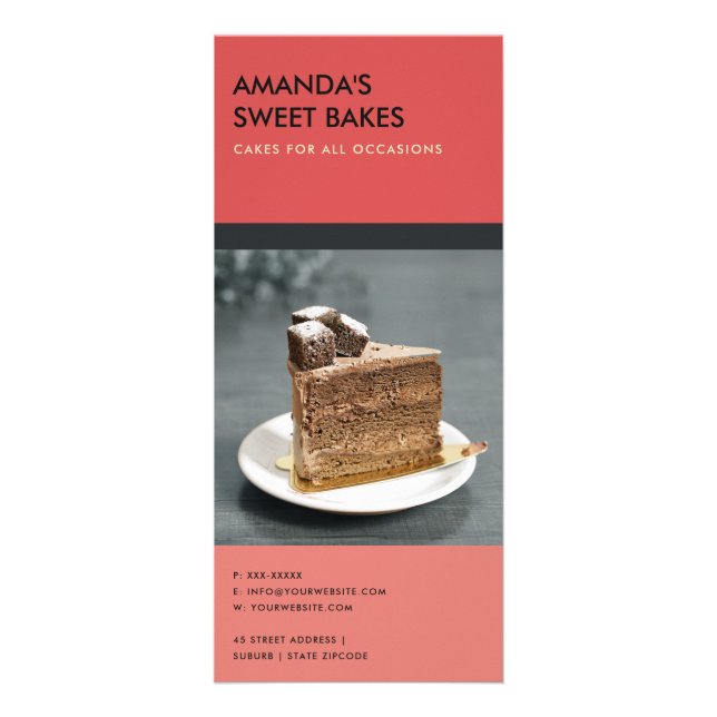 PANFLETO SERVIÇO DE PREÇO DE BAKERY VERMELHO A MODERNO BRIL (Verso)