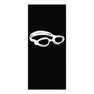 Panfleto Silhout Nadando Natação do trevo Goggles Engraç