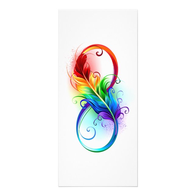 Panfleto Símbolo de Infinito com Pena de Arco-íris (Frente)