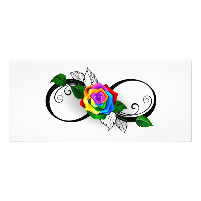 Panfleto Símbolo de Infinito com Rosa Arco-Íris (Frente)