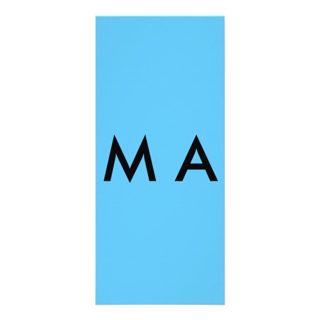 Panfleto Simple monogram add your name letter man minimal t (Frente)