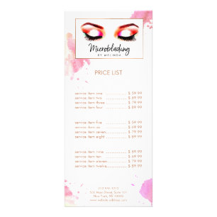 Panfleto Sobrancelhas criativas Microblading da aguarela