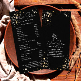 Panfleto Speck Dourados Pretos Lista de Preços de Salão da 