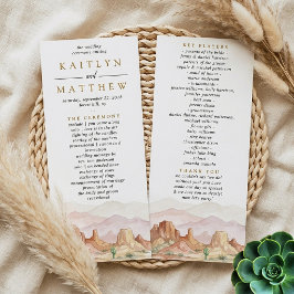 Panfleto Suite de Casamento Desert Range em Aquarela - Prog