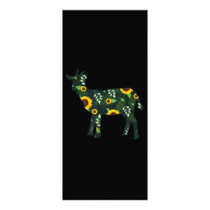 Panfleto Sunflower Girl Floral Goat Kid Havaiano