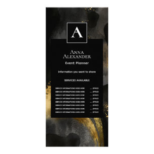Panfleto Sweep Primordial   Design Abstrato Dourado Preto