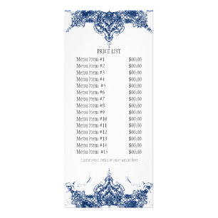 Panfleto Tabela de preços do negócio - redemoinho do