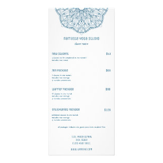 Panfleto Teal Mandala Yoga Reiki Massage Handrawn Mandala