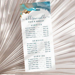 Panfleto Tinta De Aquarela Líquida De Arte Moderna Azul E D