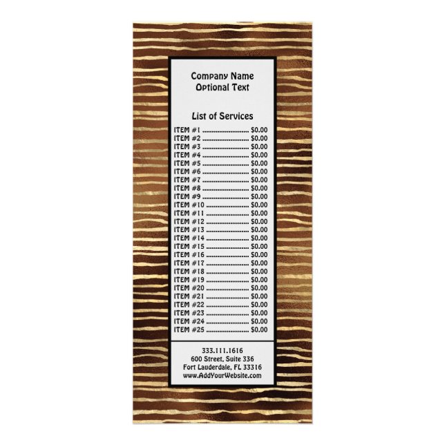 Panfleto Tinta Spray Marrom Bronze Dourado Horizontal (Frente)