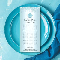 Turquoise Glitter Cupcake Bakery Setor Chef