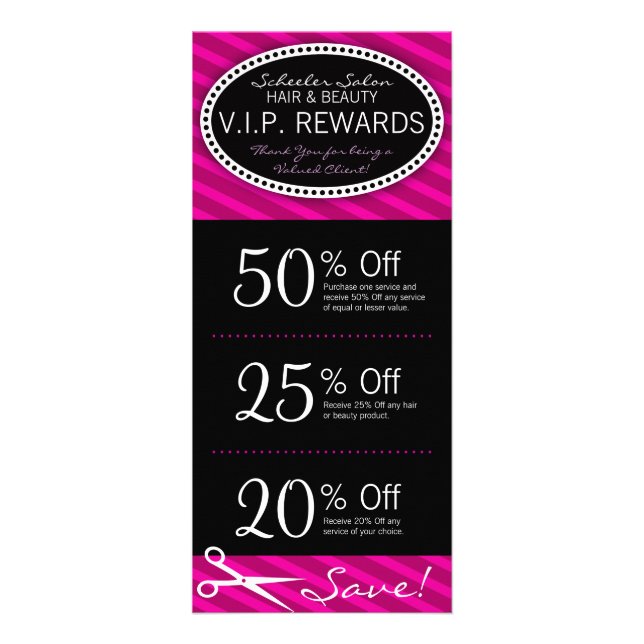 Panfleto Vales violetas do salão de beleza (Frente)