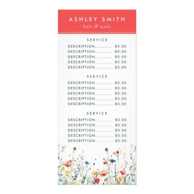 Panfleto Vibrant Wildflower (Frente)