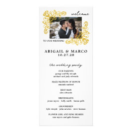 Panfleto Vintage Dourada Ceremony Program