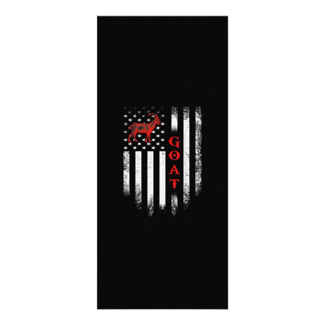 Panfleto Vintage US Flag Goat (Frente)